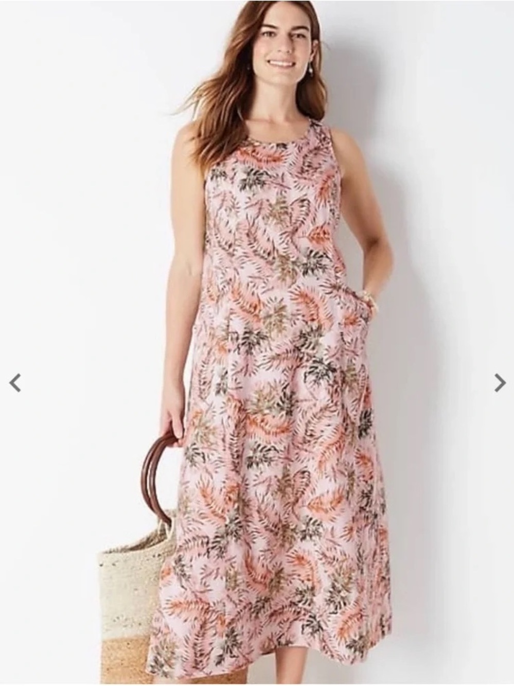 J.Jill love linen printed maxi dress large